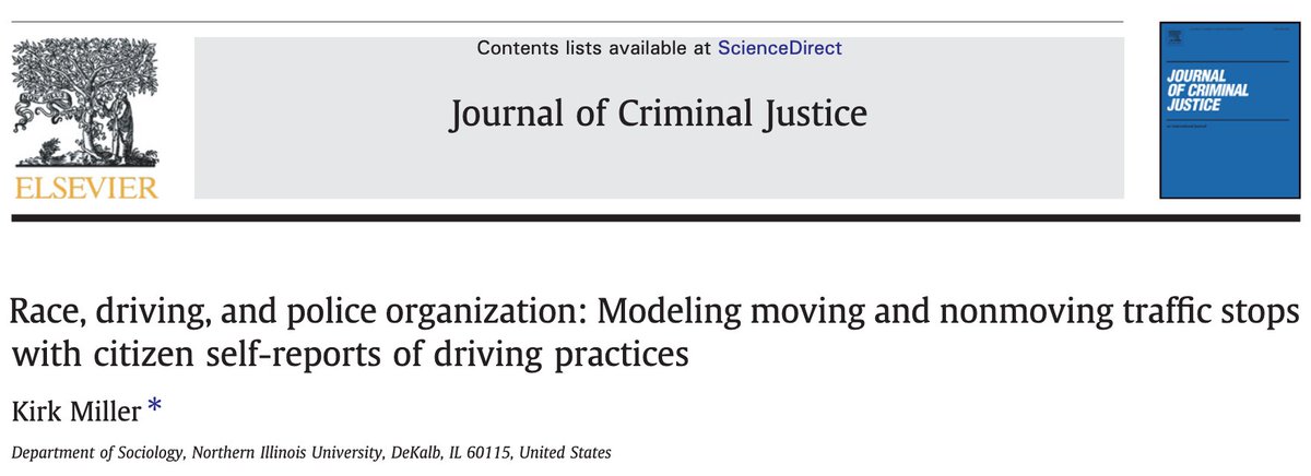 Race, Driving, and Police Organization: Modeling Moving and Nonmoving Traffic Stops With Citizen Self-Reports of Driving Practices