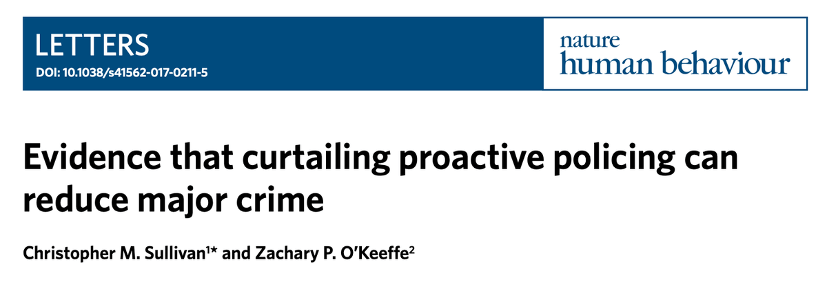 Evidence That Curtailing Proactive Policing Can Reduce Major Crime