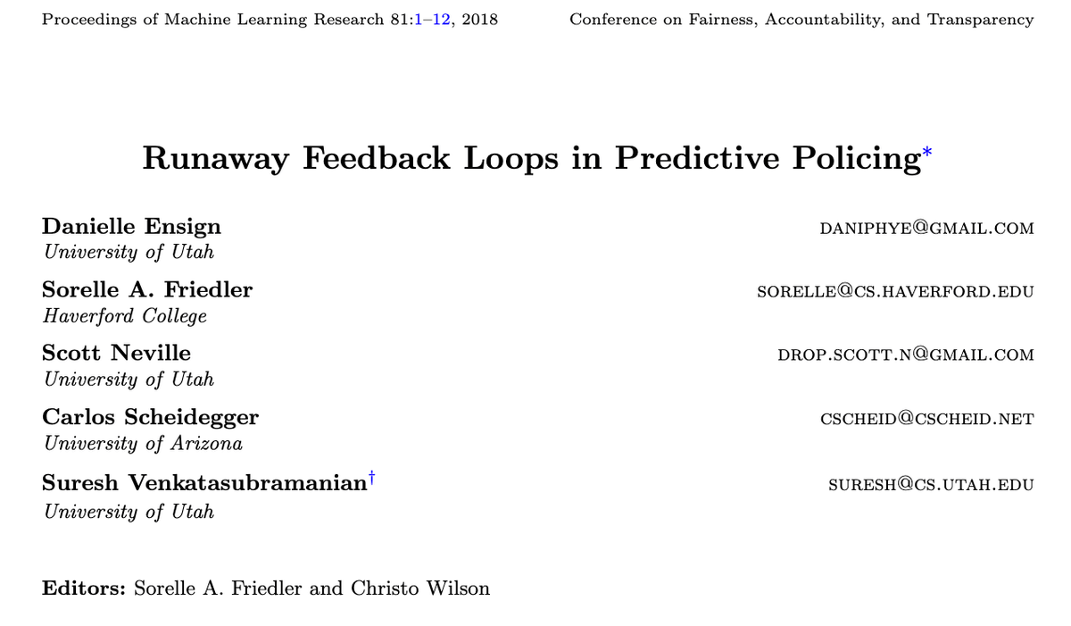 Runaway Feedback Loops in Predictive Policing