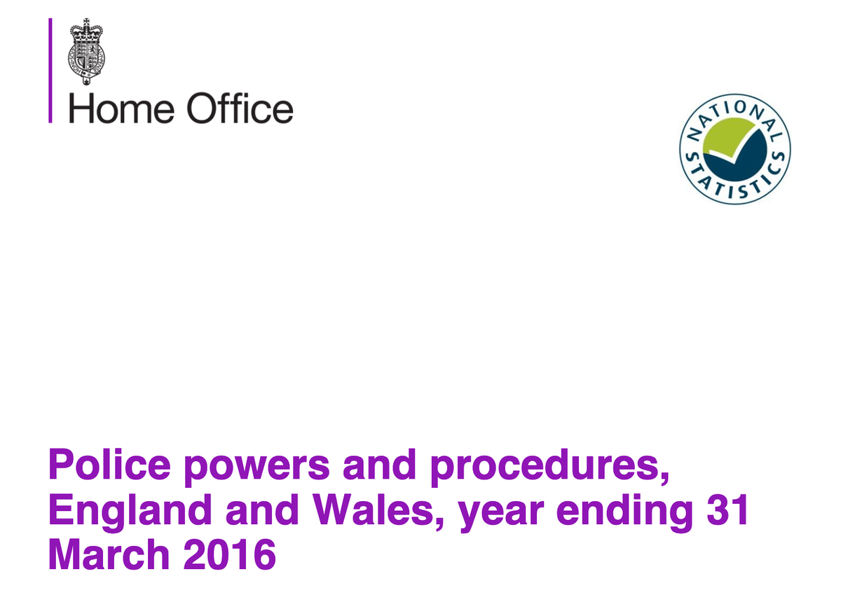 Police Powers and Procedures, England and Wales, Year Ending 31 March 2016