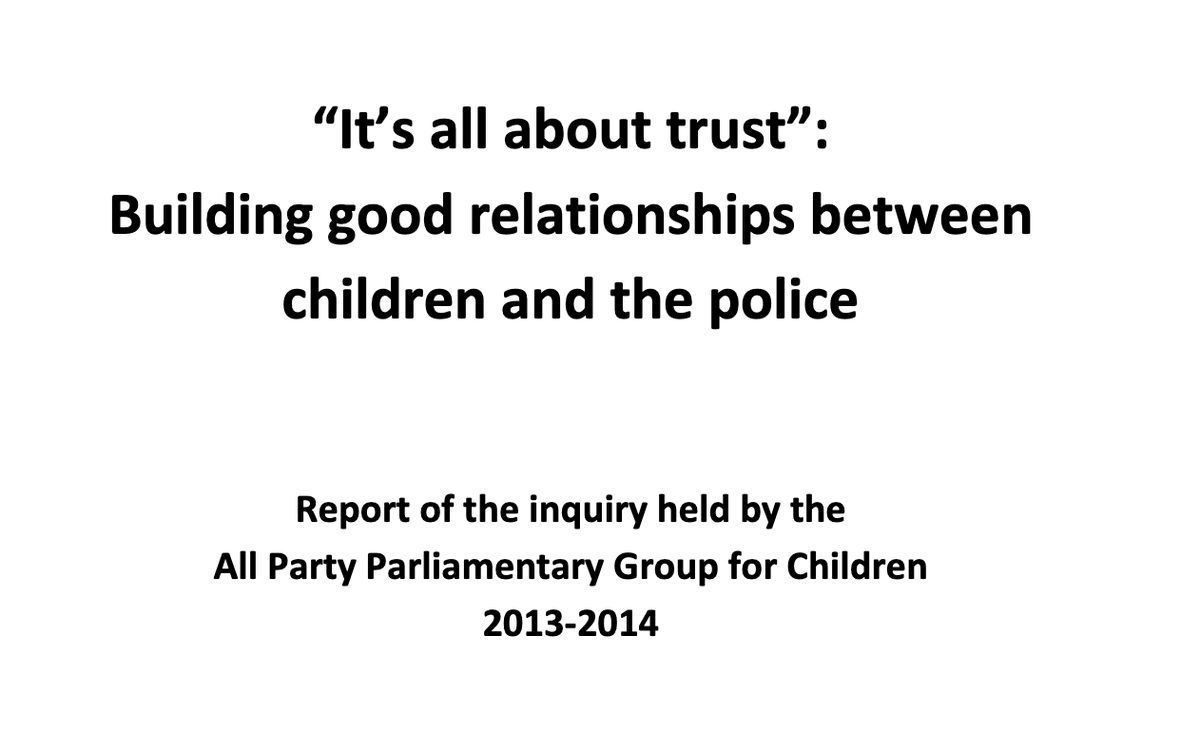 “It’s All About Trust”: Building Good Relationships Between Children and the Police