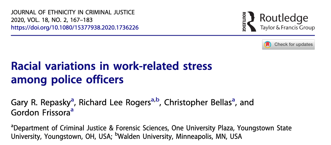 Racial Variations in Work-Related Stress Among Police Officers