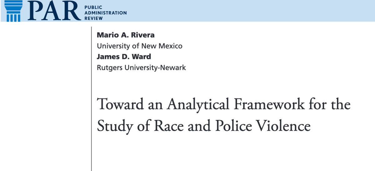 Toward an Analytical Framework for the Study of Race and Police Violence