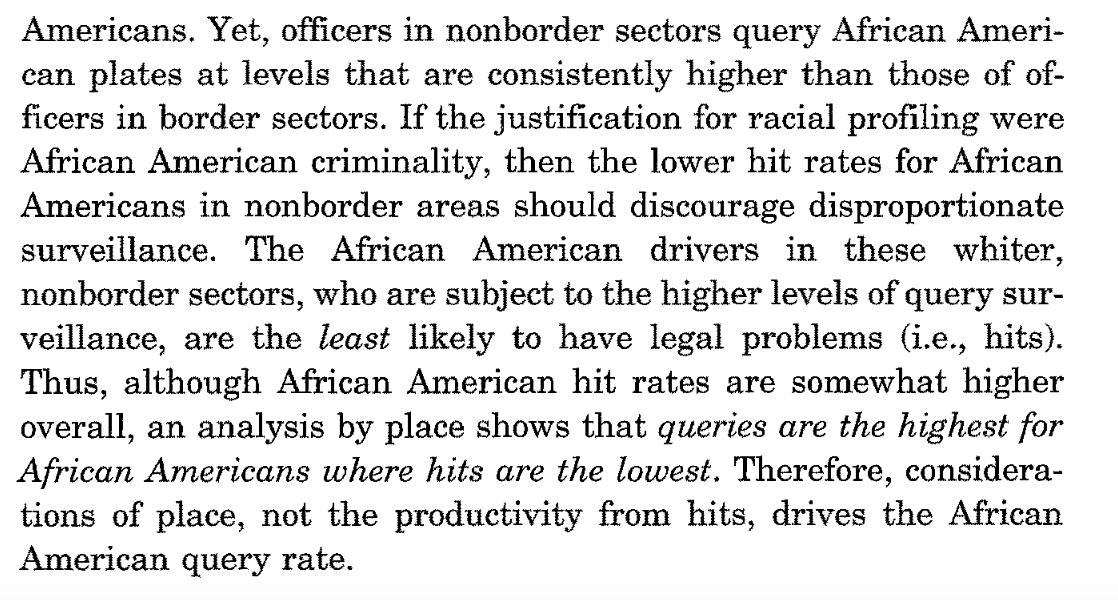 Yet, officers in nonborder sectors query African American can plates at levels that are consistently higher than those of officers in border sectors