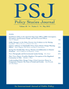 Policy Studies Journal cover image