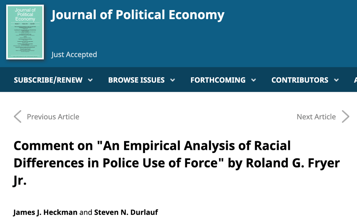 An Empirical Analysis of Racial Differences in Police Use of Force: A Comment