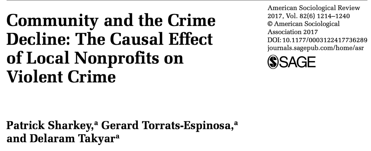 Community and the Crime Decline: The Causal Effect of Local Nonprofits on Violent Crime