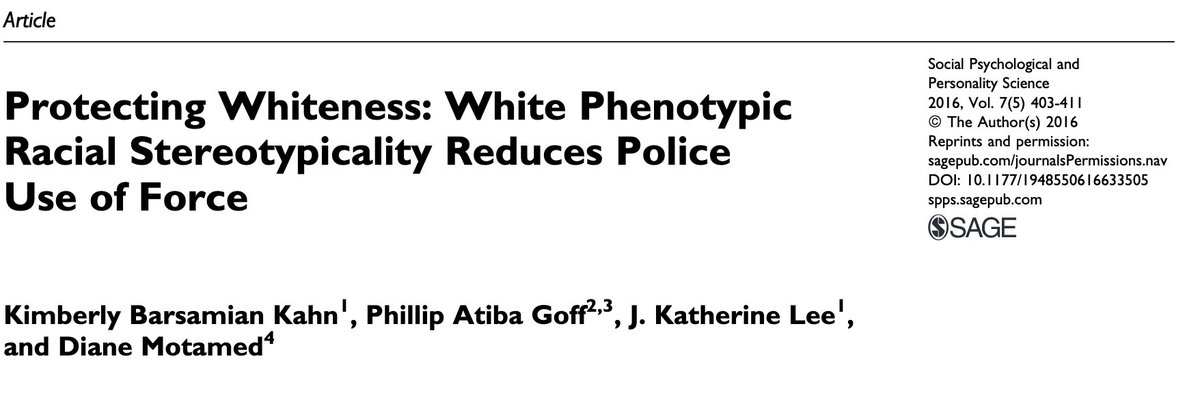 Protecting Whiteness: White Phenotypic Racial Stereotypicality Reduces Police Use of Force