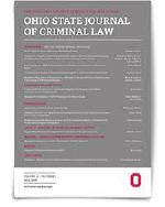 Ohio State Journal of Criminal Law cover image