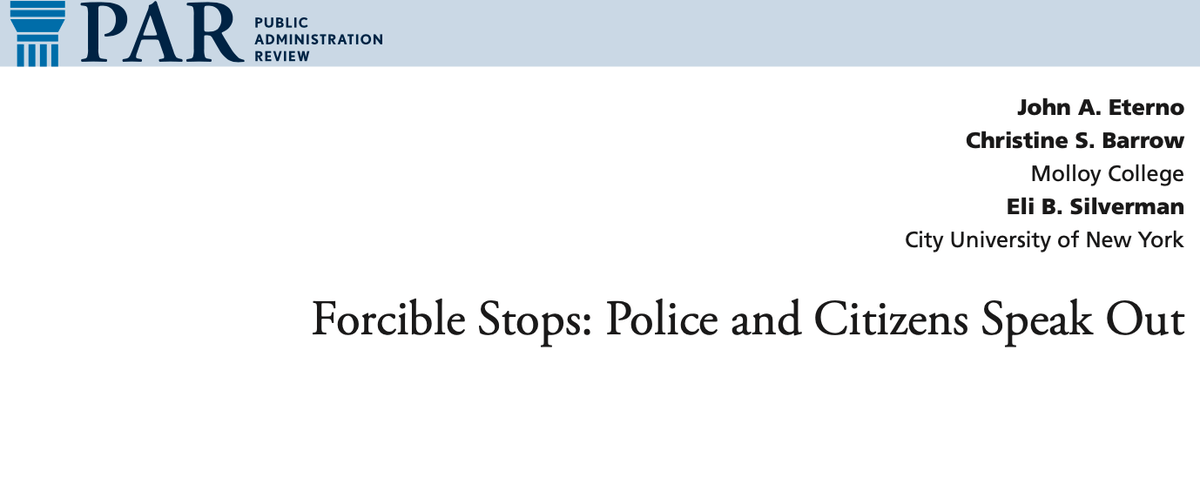 Forcible Stops: Police and Citizens Speak Out