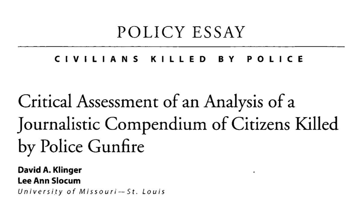 Critical Assessment of an Analysis of a Journalistic Compendium of Citizens Killed by Police Gunfire