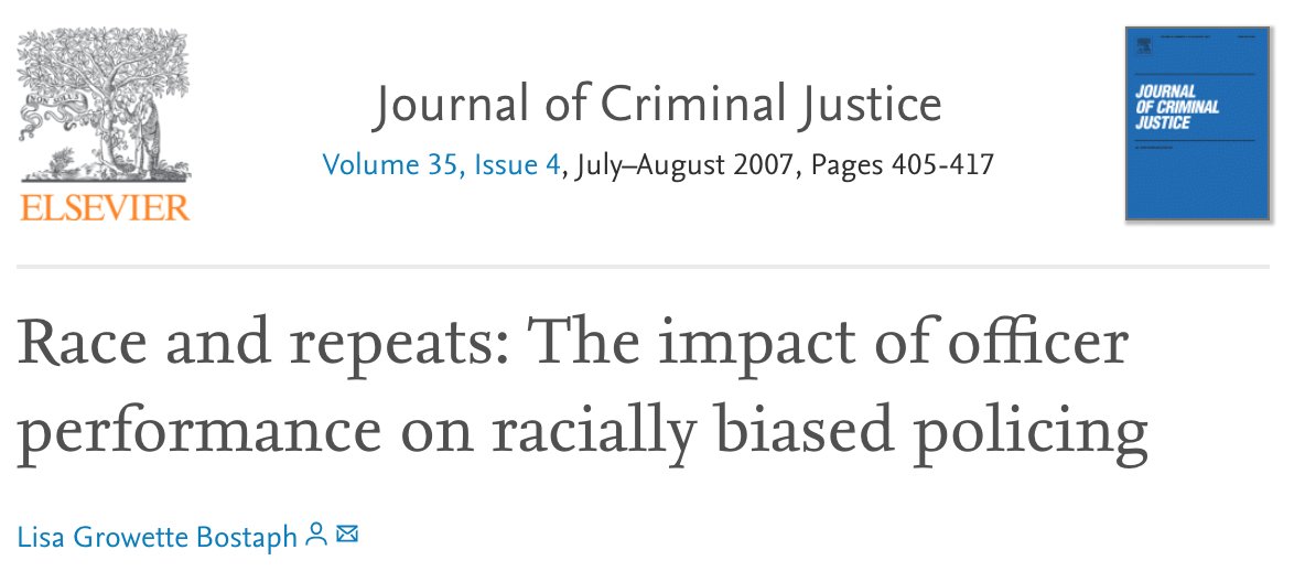 Race and Repeats: The Impact of Officer Performance on Racially Biased Policing