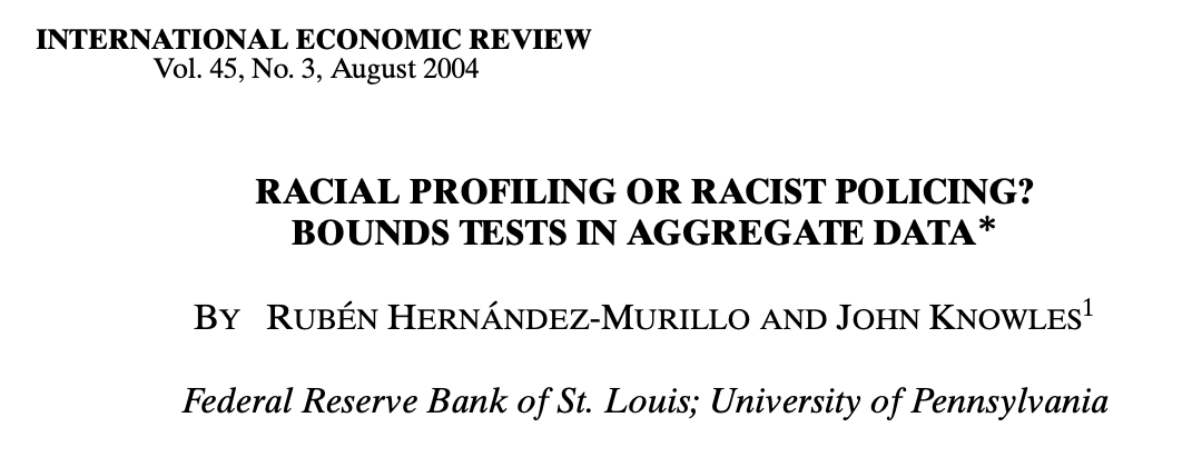 Racial Profiling or Racist Policing? Bounds Tests in Aggregate Data