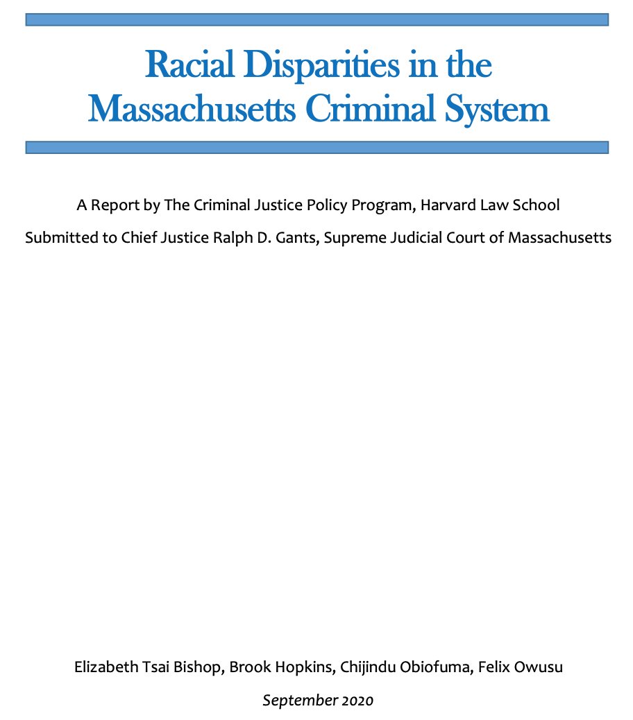 Racial Disparities in the Massachusetts Criminal System