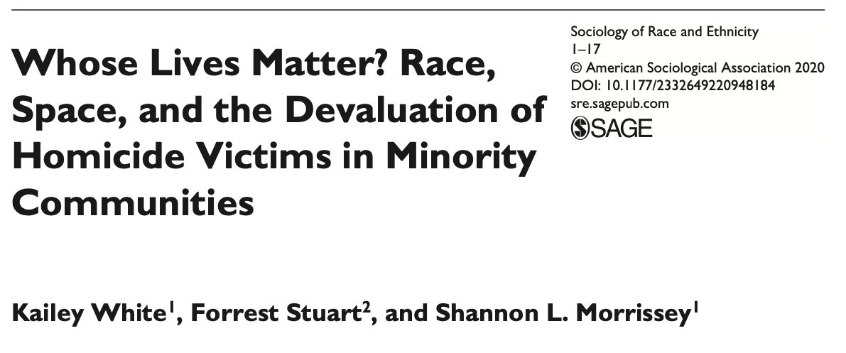 Whose Lives Matter? Race, Space, and the Devaluation of Homicide Victims in Minority Communities