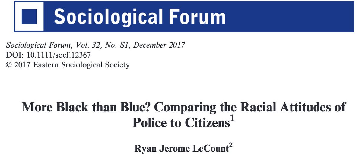 More Black Than Blue? Comparing the Racial Attitudes of Police to Citizens