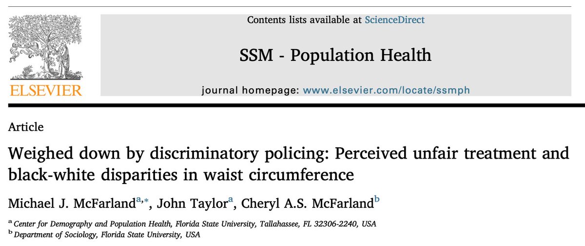 Weighed Down by Discriminatory Policing: Perceived Unfair Treatment and Black-White Disparities in Waist Circumference