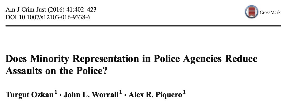Does Minority Representation in Police Agencies Reduce Assaults on the Police?