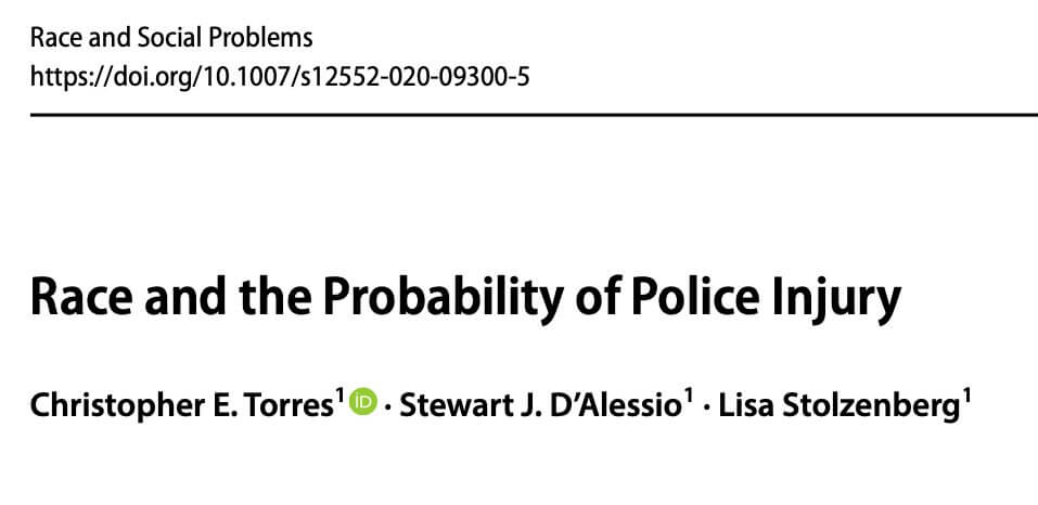 Race and the Probability of Police Injury