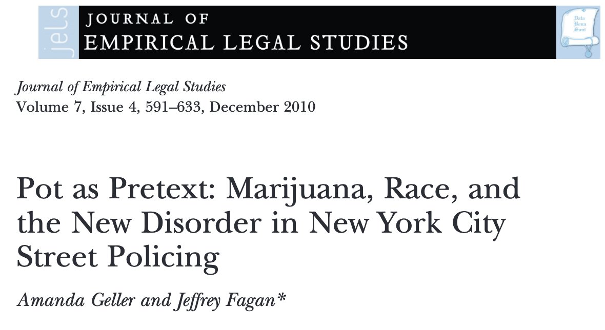 Pot as Pretext: Marijuana, Race, and the New Disorder in New York City Street Policing