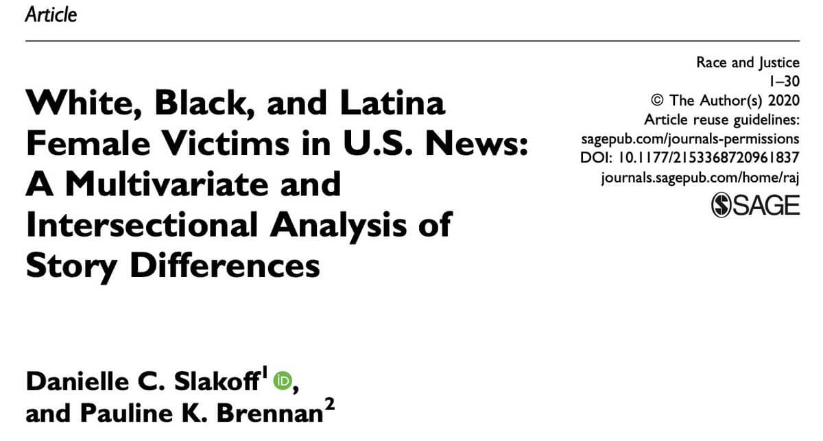 White, Black, and Latina Female Victims in U.S. News: A Multivariate and Intersectional Analysis of Story Differences