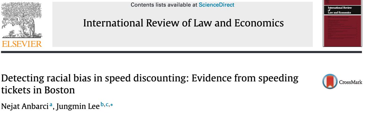 Detecting Racial Bias in Speed Discounting: Evidence From Speeding Tickets in Boston