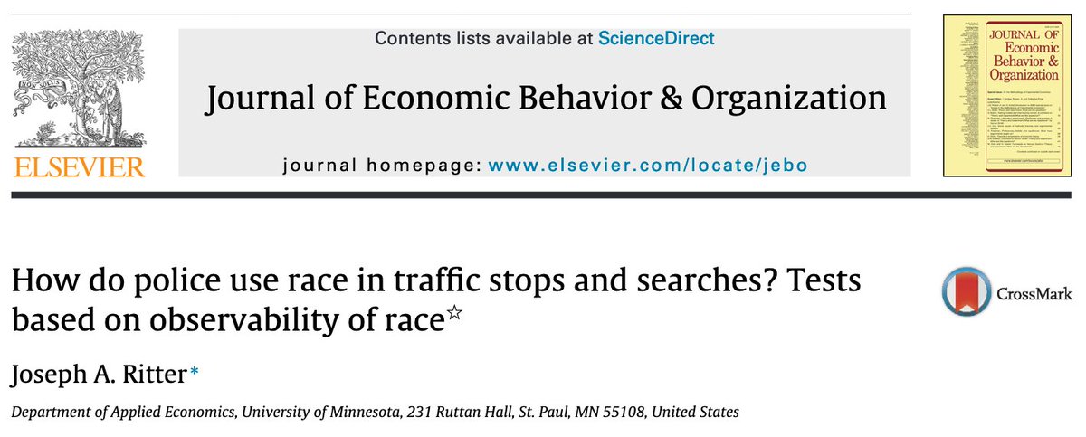 How Do Police Use Race in Traffic Stops and Searches? Tests Based on Observability of Race