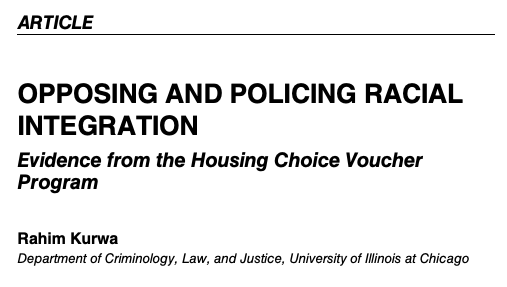 Opposing and Policing Racial Integration: Evidence from the Housing Choice Voucher Program