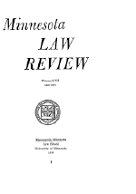 Minnesota Law Review cover image