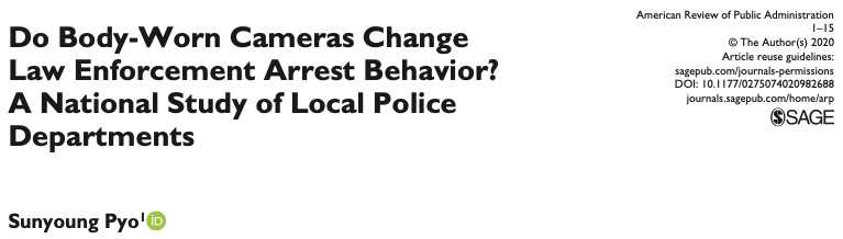 Do Body-Worn Cameras Change Law Enforcement Arrest Behavior? A National Study of Local Police Departments