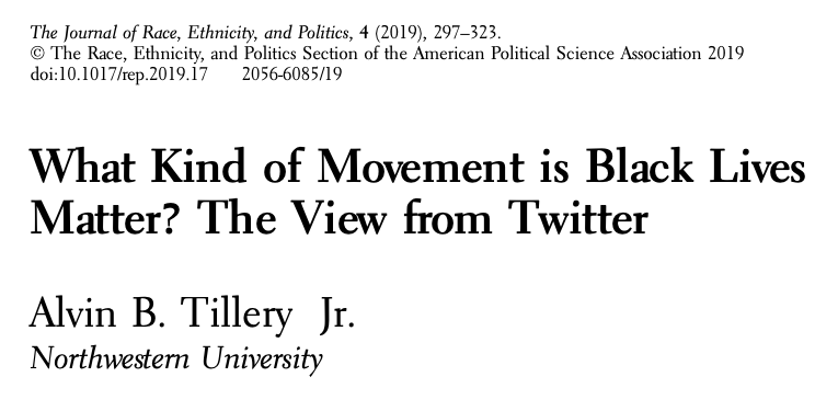 What Kind of Movement is Black Lives Matter? The View from Twitter