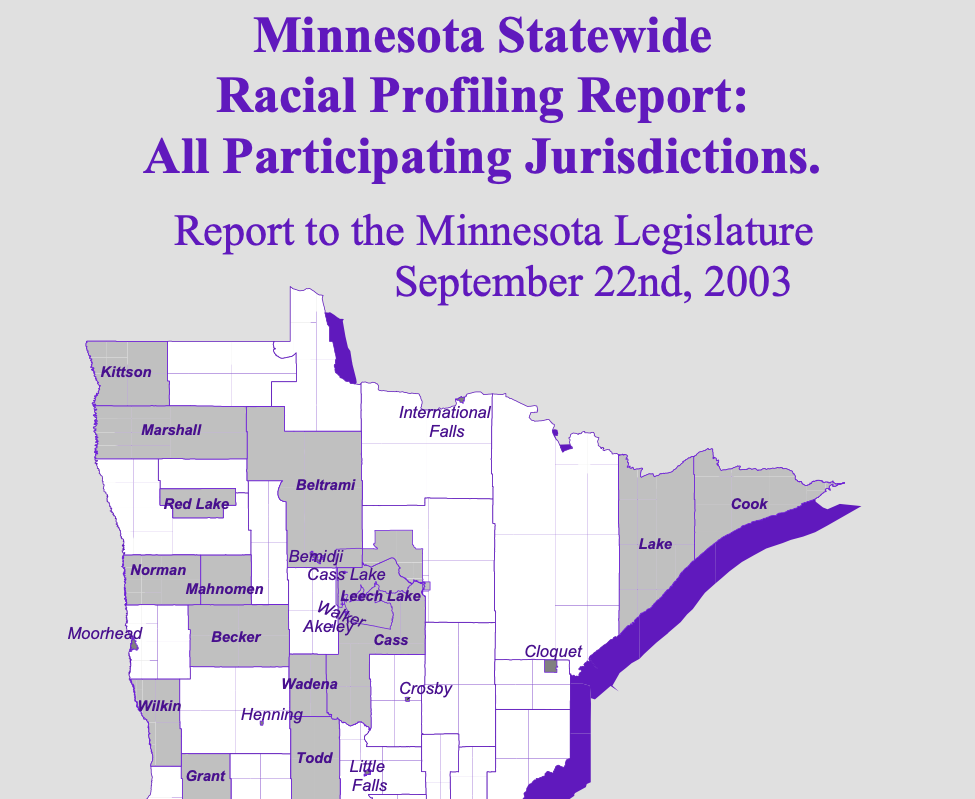 Minnesota Statewide Racial Profiling Report: All Participating Jurisdictions