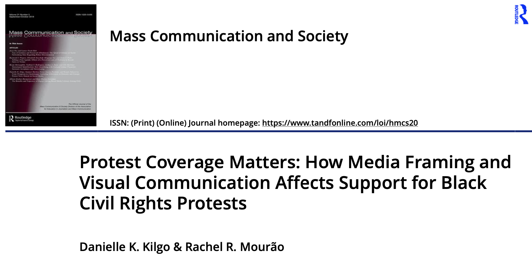 Protest Coverage Matters: How Media Framing and Visual Communication Affects Support for Black Civil Rights Protests