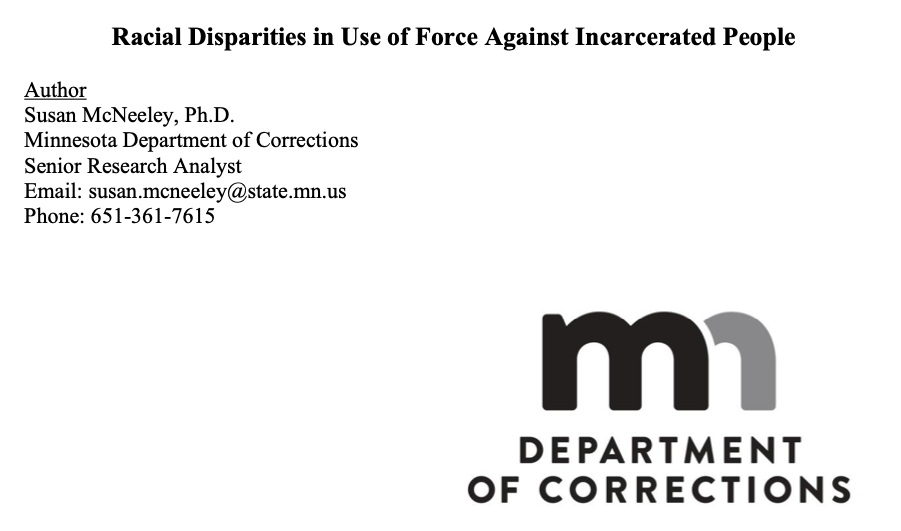 Racial Disparities in Use of Force Against Incarcerated People