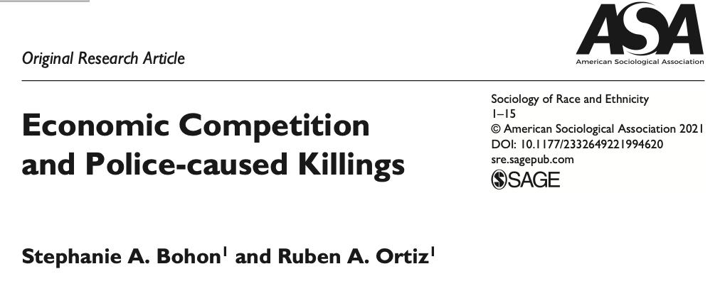 Economic Competition and Police-caused Killings